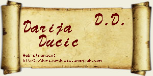 Darija Dučić vizit kartica
